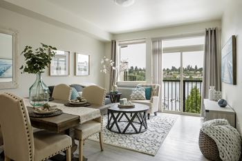 Living Room with High Ceilings at Harbor Heights 55+ Community, Olympia, 98501